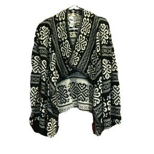 64 Sixty-Five Cardigan Geometric Sweater Sz Small